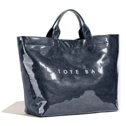 Oversized Waterproof Tote Bag with Animal Inspired Pattern Beach Carryall