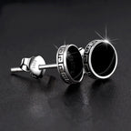 Industrial Barbell Stud Earrings for Punk Streetwear and Alternative Fashion