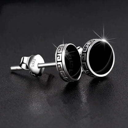Industrial Barbell Stud Earrings for Punk Streetwear and Alternative Fashion