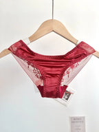 French-Inspired Satin and Lace Demi Balconette Bra and Panty Set