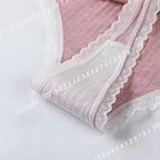 Women’s Delicate Lace Low-Rise Thong with Floral-Style Trim, Minimal G-String Silhouette and Solid Color Design