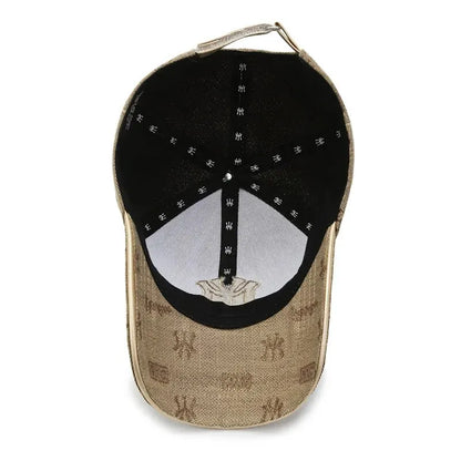 Unisex Embroidered Cotton Baseball Cap with Vintage Inspired Design for Everyday Casual Wear