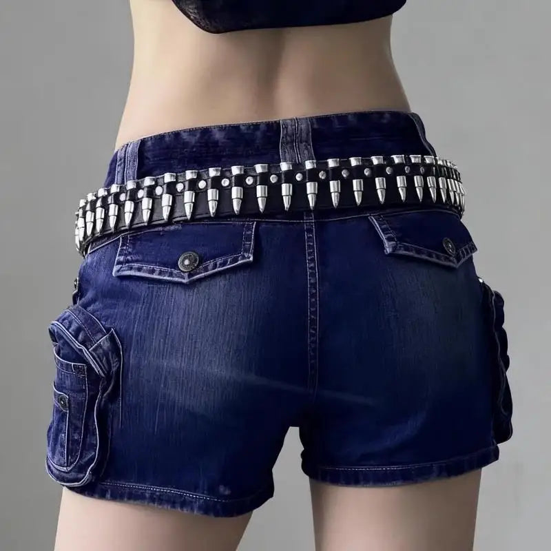 Bullet Studded Waist Belt for Y2K, Gothic and Punk Styling
