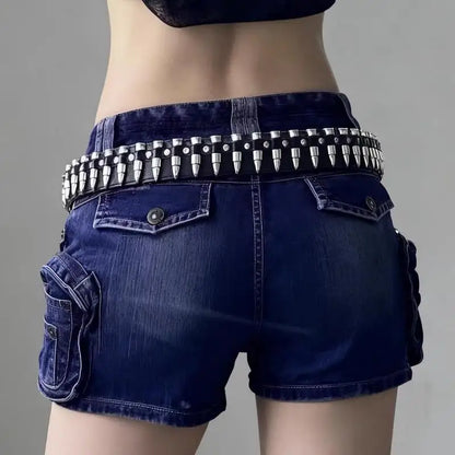 Bullet Studded Waist Belt for Y2K, Gothic and Punk Styling
