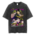 Anime Goth Vintage Streetwear Tee with Manga-Inspired Character Art Design