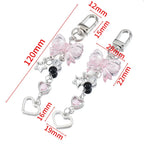Y2K Charm Keychain with Bow Heart and Star Alternative Accessories