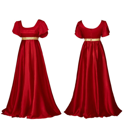 Elegant Satin-Inspired Formal Maxi Dress with Ethereal Alternative Fashion Aesthetic