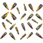 Psychedelic Alternative Stiletto Press-On Nail Art Set