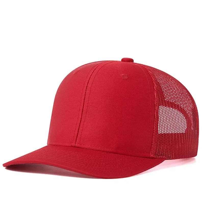 Unisex Breathable Trucker Baseball Cap with Mesh Back for Casual Outdoor Everyday Wear