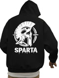 Anime-Inspired Spartan Warrior Hoodie with Retro Manga Streetwear Aesthetic