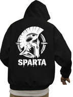 Heavyweight Warrior Graphic Hoodie with Oversized Streetwear Fit and Back Artwork