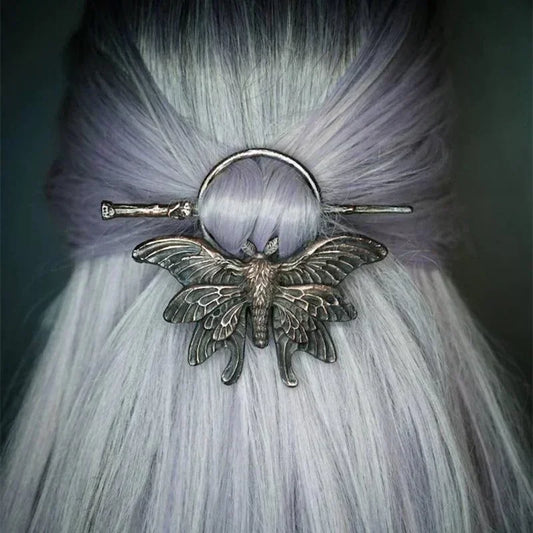 Vintage Butterfly Hair Stick Gothic Punk Nature Inspired Statement Accessory
