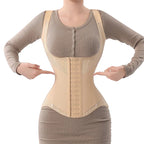 U-Shaped Underbust Waist Cincher with Wide Straps and Front Hook Closure
