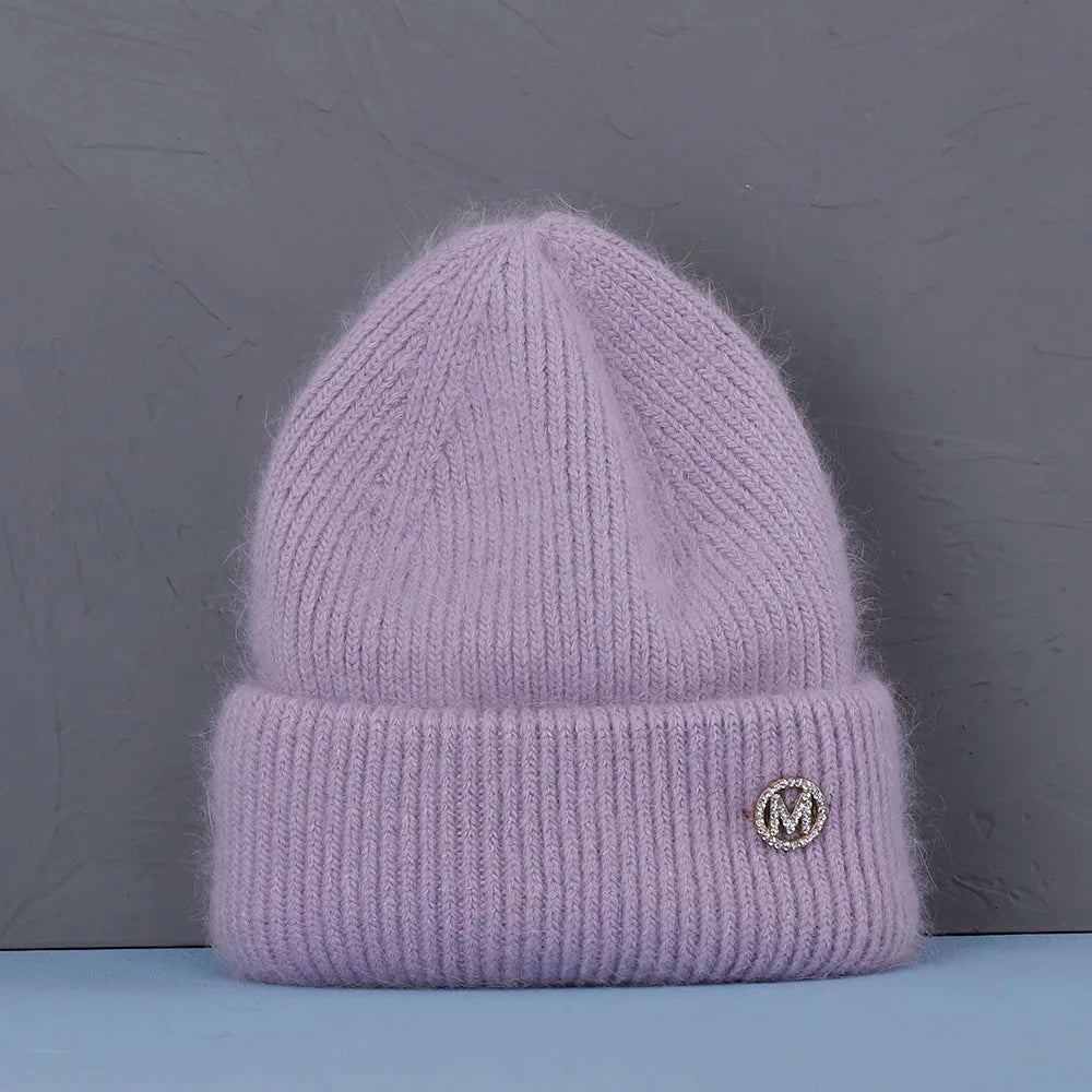 Soft Rabbit Fur Knit Beanie for Everyday Casual Outdoor Winter Fashion and Comfort Style