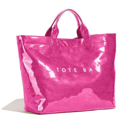 Oversized Waterproof Tote Bag with Animal Inspired Pattern Beach Carryall