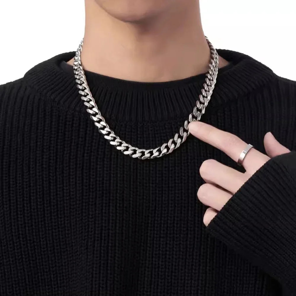 Classic Cuban Link Chain Necklace for Punk Grunge and Streetwear Styling