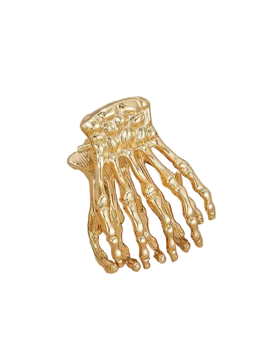 Skeleton Hand Hair Claw Clip Gothic Y2K Statement Fashion Accessory