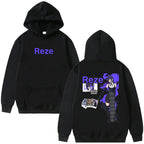 Anime Graphic Oversized Hoodie with Retro Manga Character Artwork