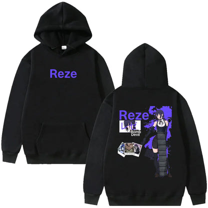 Anime Graphic Oversized Hoodie with Retro Manga Character Artwork