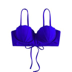 Pastel Lavender Seashell Shaped Balconette Bikini Top with Delicate Straps