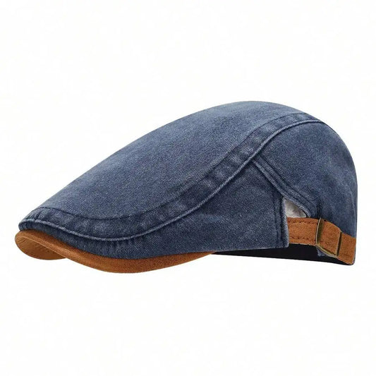 Vintage Washed Cotton Ivy Flat Cap Casual Driving Beret for Everyday Style