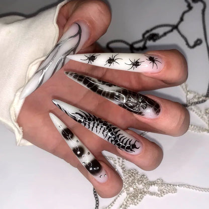 Gothic Cathedral Inspired Press On Nails with Ornate Alternative Artwork