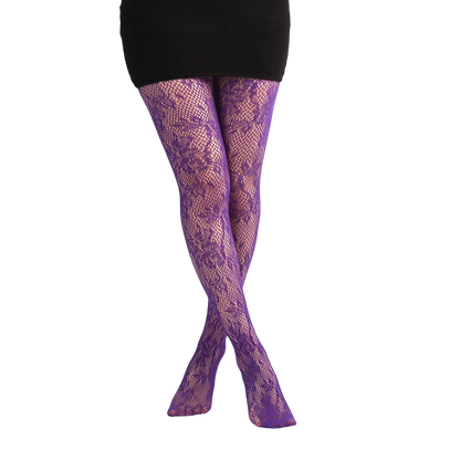 Branch Pattern Lace Fishnet Tights Nature Inspired Alternative Fashion Hosiery