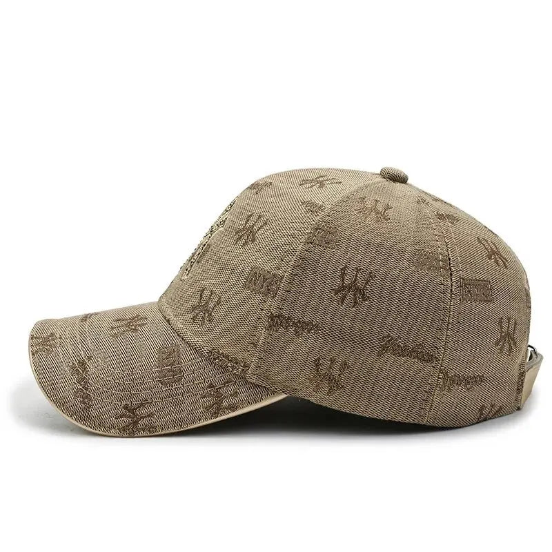 Unisex Embroidered Cotton Baseball Cap with Vintage Inspired Design for Everyday Casual Wear