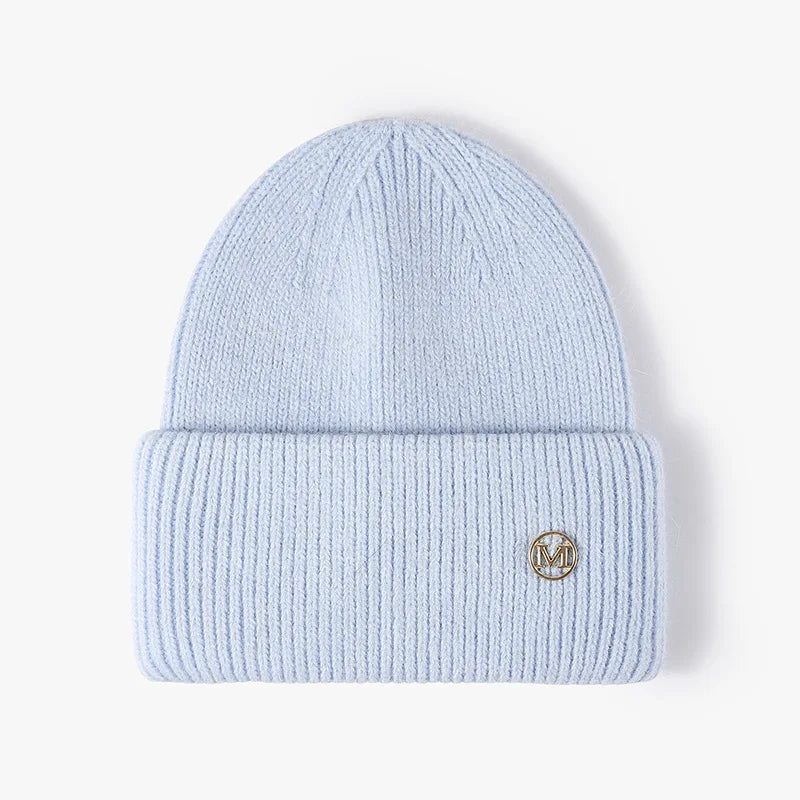 Soft Rabbit Fur Blend Acrylic Knit Beanie for Everyday Winter Casual Fashion and Comfort