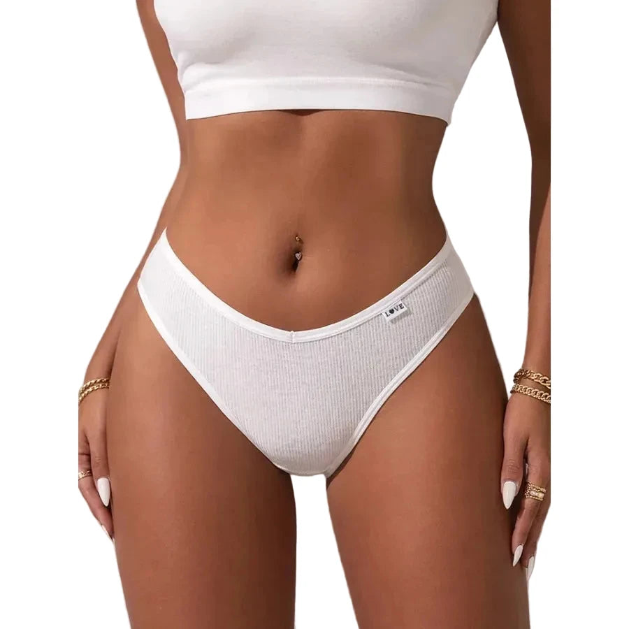Low-Rise V-Waist Brief Panties Eight-Pack with Smooth Contoured Edges
