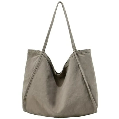 Large Slouchy Canvas Hobo Tote Bag with Relaxed Everyday Shoulder Design