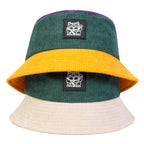 Embroidered Bucket Hat with Contrast Brim for Casual Outdoor Streetwear Everyday Fashion Style
