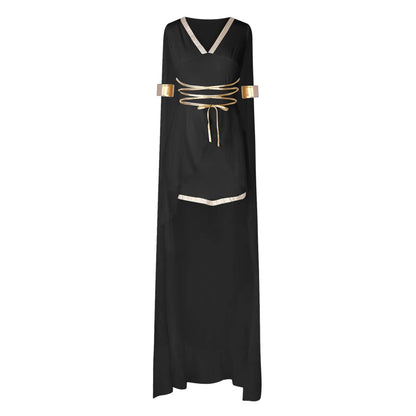 Fantasy Goddess Gothic Dress with Ethereal Streetwear Aesthetic
