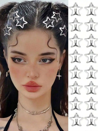 Celestial Star Hair Clip Set Y2K Alternative Statement Accessories Collection