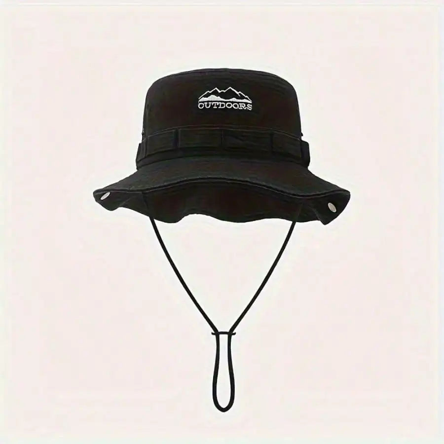 Unisex Retro Bucket Hat with Adjustable Chin Cord for Everyday Outdoor Casual Style