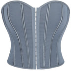 Strapless Corset Top with Structured Boning and Sculpted Waist Silhouette