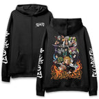 Adventure Streetwear Zip Hoodie with Dynamic Manga Artwork