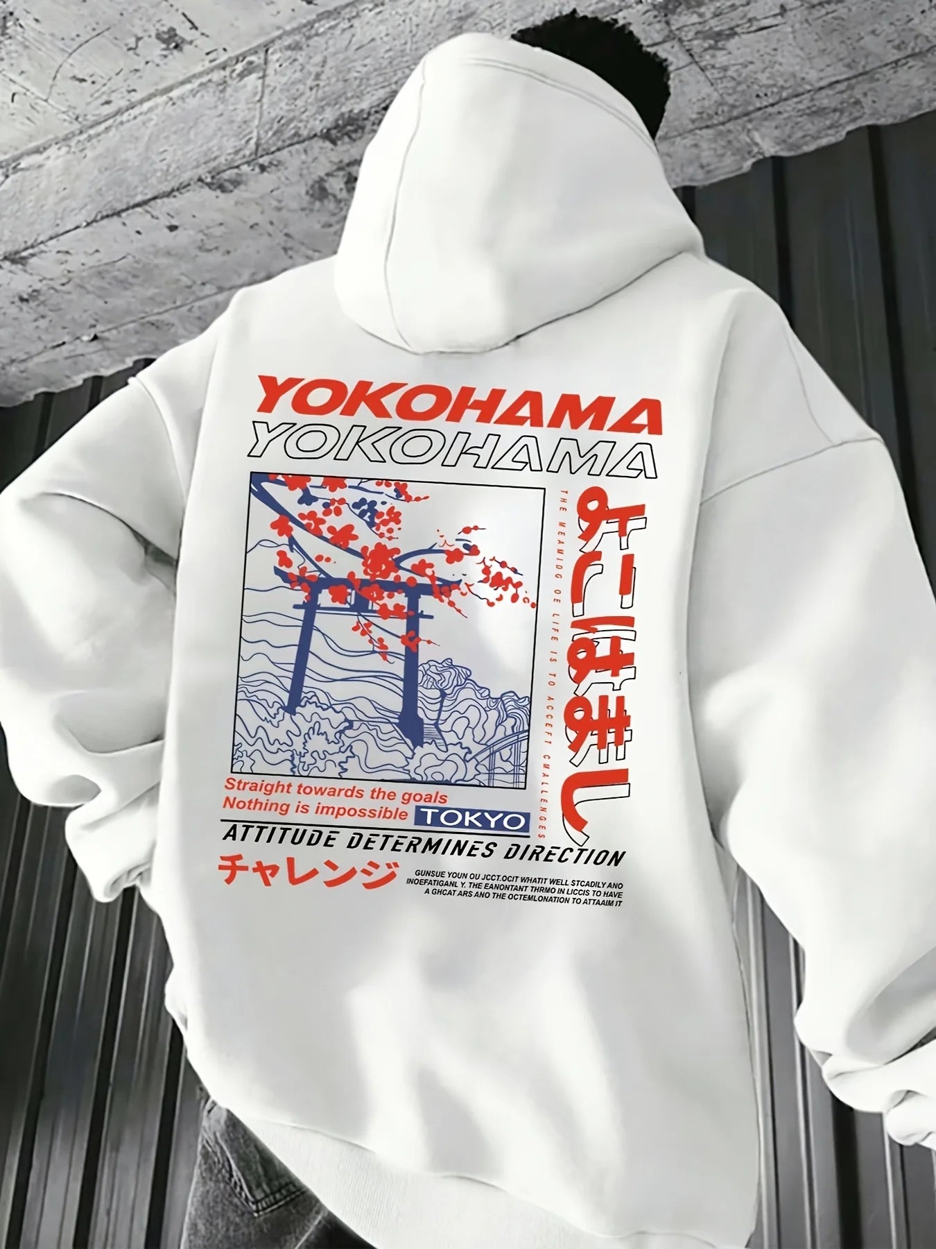 Oversized Anime Hoodie with Japanese Manga Typography Streetwear Artwork