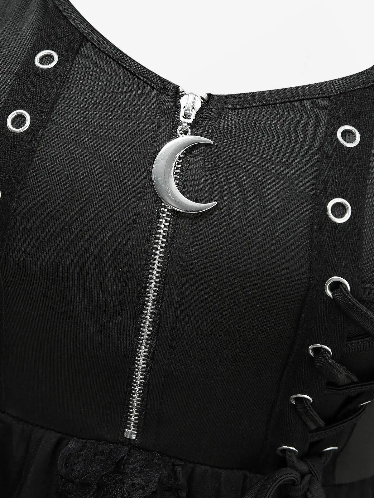 Dark Coquette Corset Mini Dress with Alternative Gothic Streetwear Style