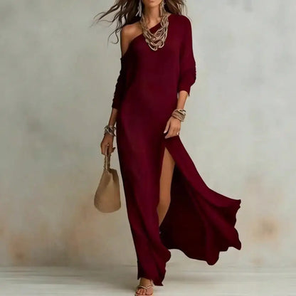 Soft Knit Maxi Dress with Relaxed Minimalist Fashion Aesthetic