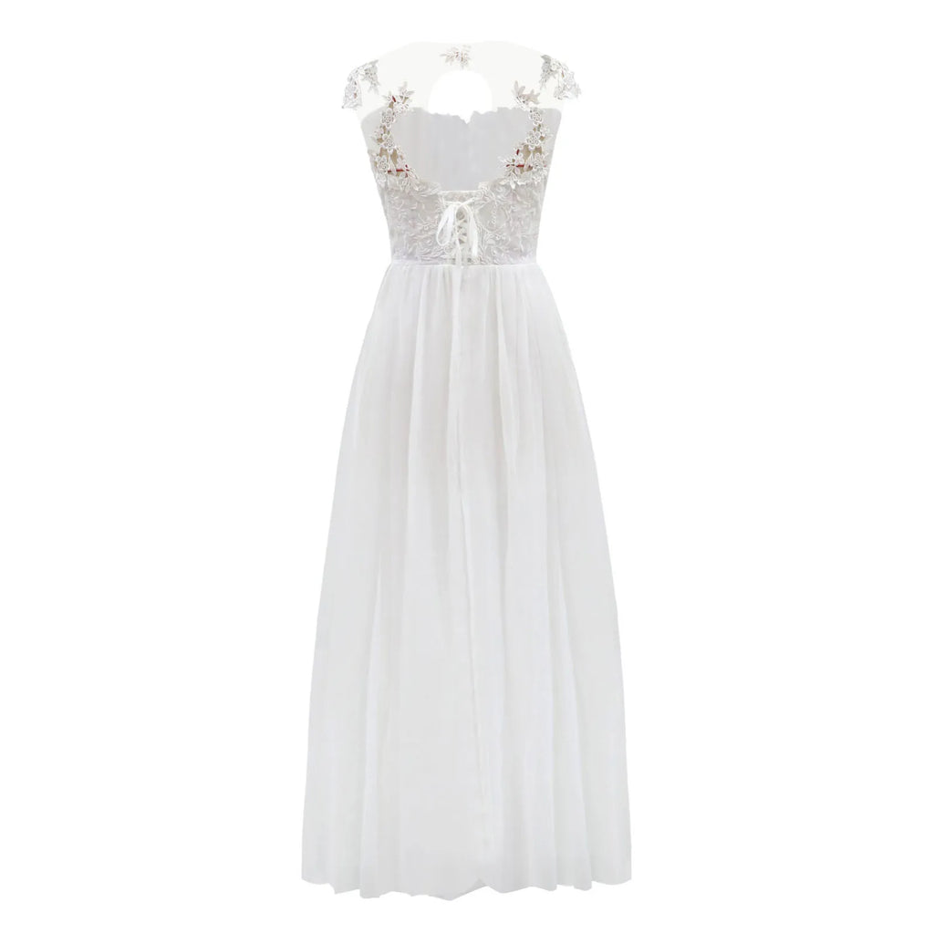 Flowing Open Back Maxi Dress With Soft Draped Movement