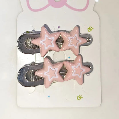 Y2K Star Hair Clip Set Alternative Streetwear Statement Accessories