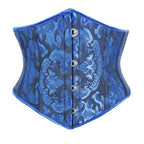 Elegant White Floral Jacquard Underbust Corset Waist Cincher