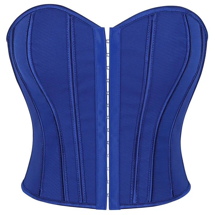 Strapless Corset Top with Structured Boning and Sculpted Waist Silhouette