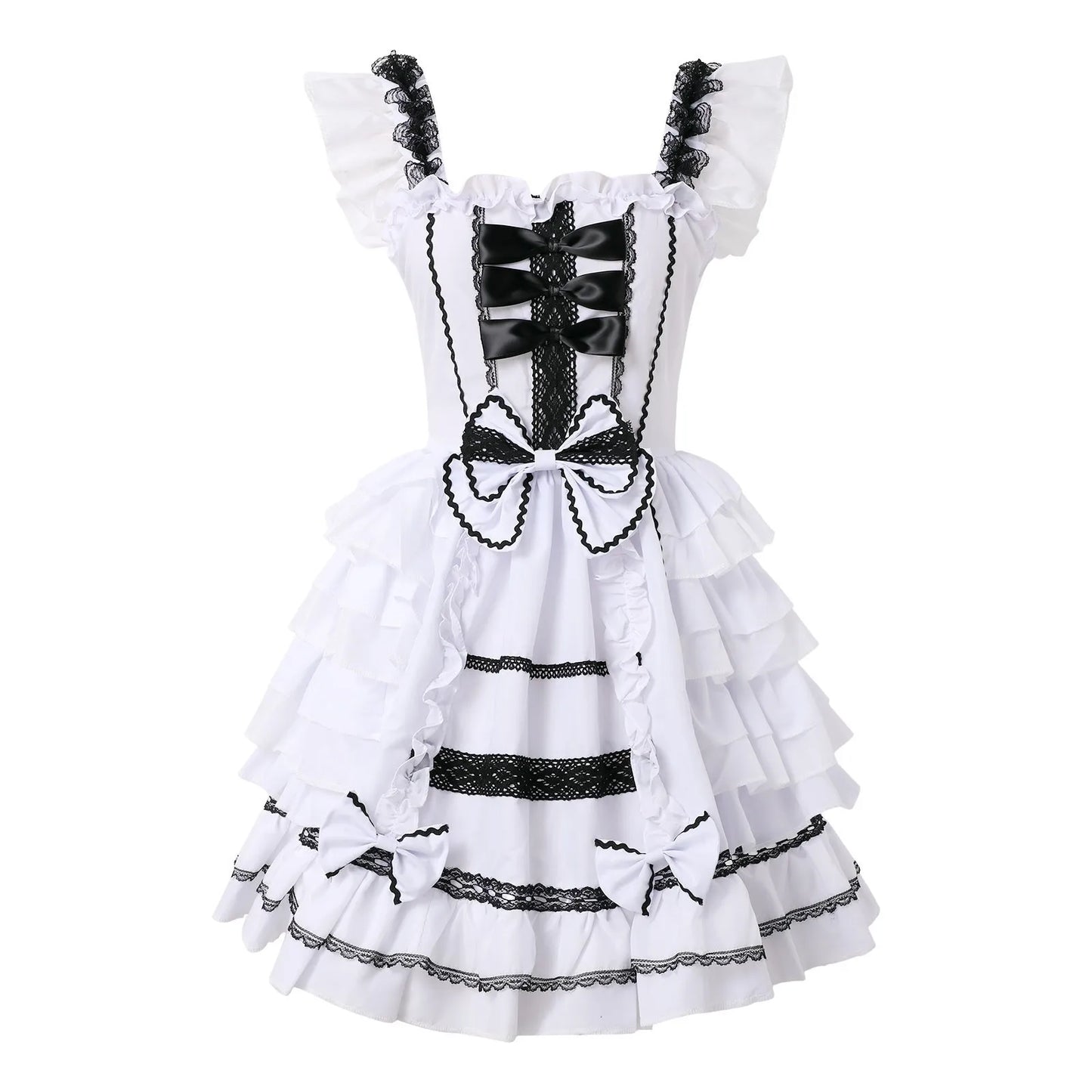 Ruffle Corset Gothic Dress with Elegant Alternative Fashion Style