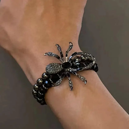 Gothic Spider Bracelet with Web Inspired Alternative Fashion Details