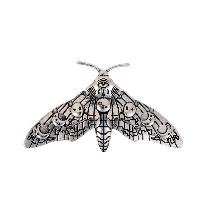 Vintage Gothic Moth Hair Clip Mystical Nature Inspired Statement Accessory