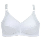 Full-Coverage Embossed Cup Bra with Smoothing Side Wings