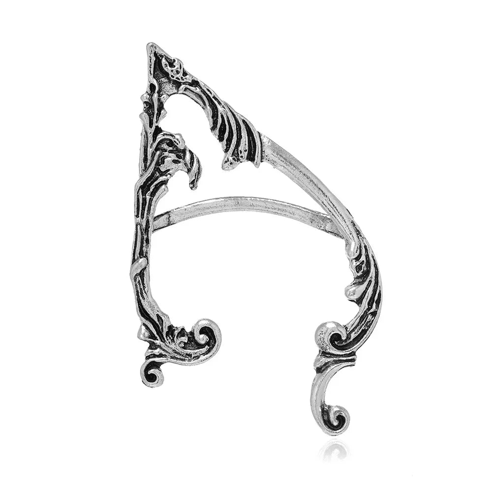 Dark Elf Ear Cuff Statement Earring for Gothic Alternative Fashion Styling