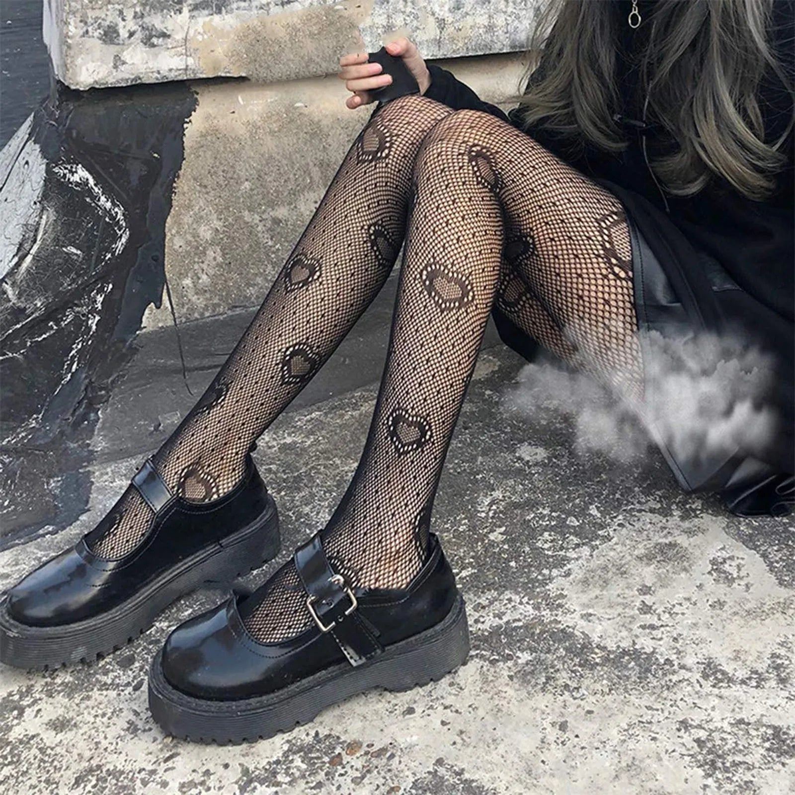 Spider Web Pattern Fishnet Tights Gothic Alternative Fashion Mesh Hosiery